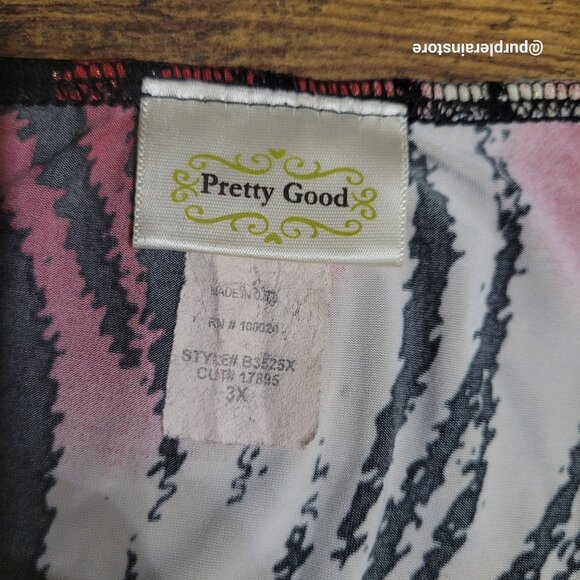 Vtg Pretty Good Animal Print Top 3x Stretch Gold Metallic Accent 90's Y2K Boho - Picture 5 of 10